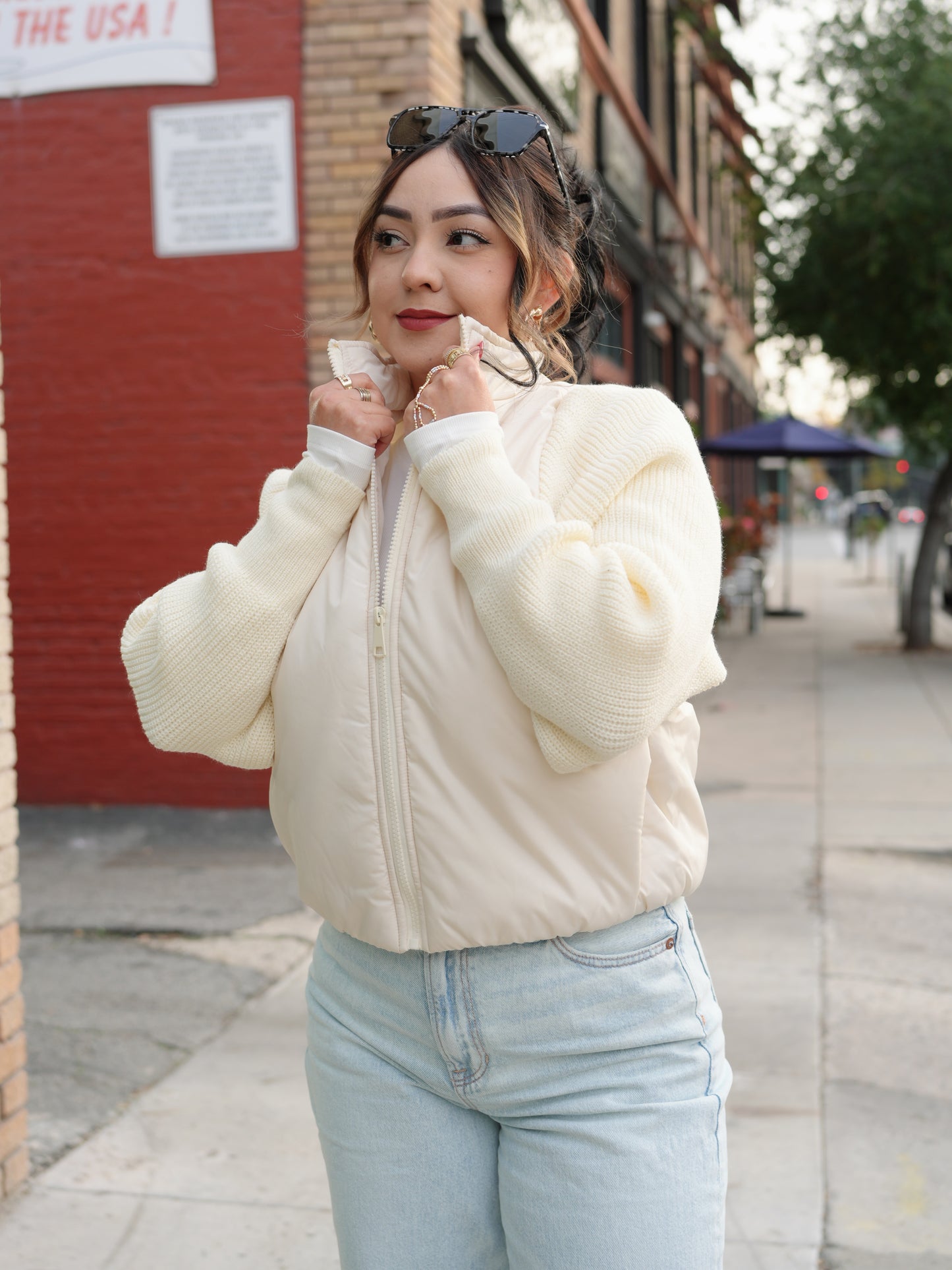 Dulce | Knit + Nylon Sweater