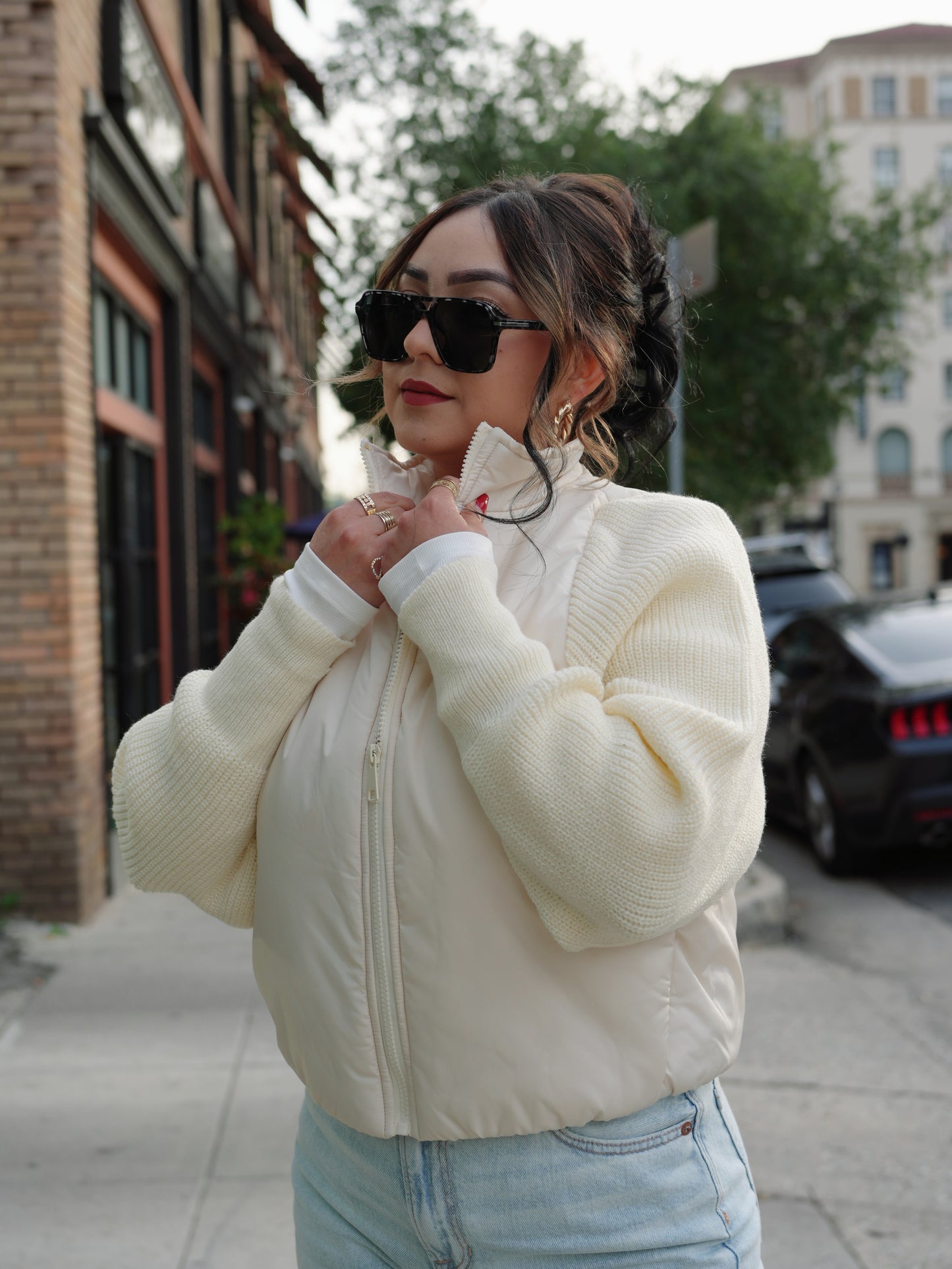 Dulce | Knit + Nylon Sweater