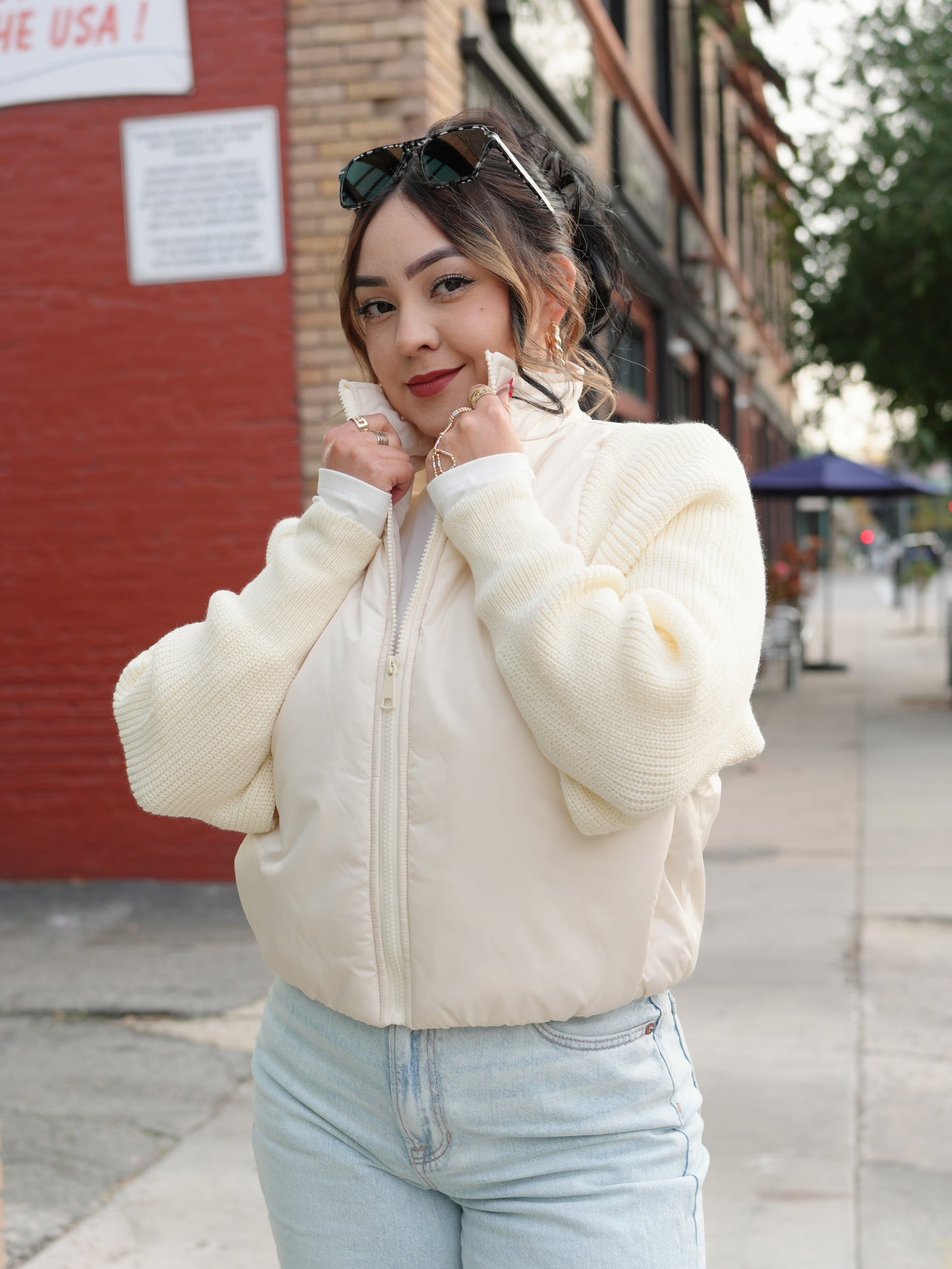 Dulce | Knit + Nylon Sweater