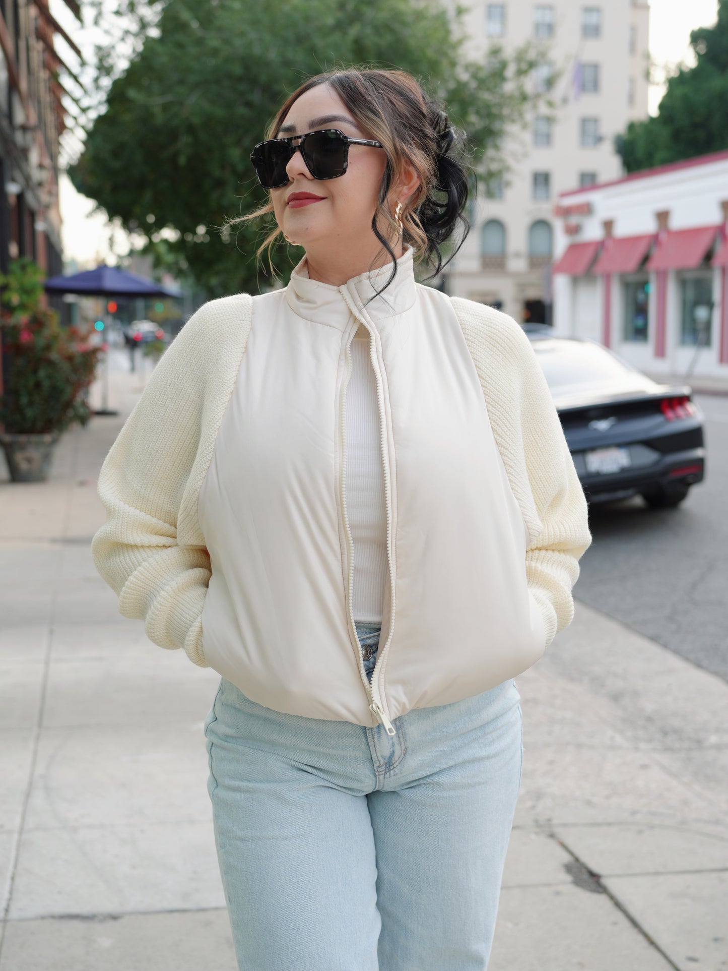 Dulce | Knit + Nylon Sweater