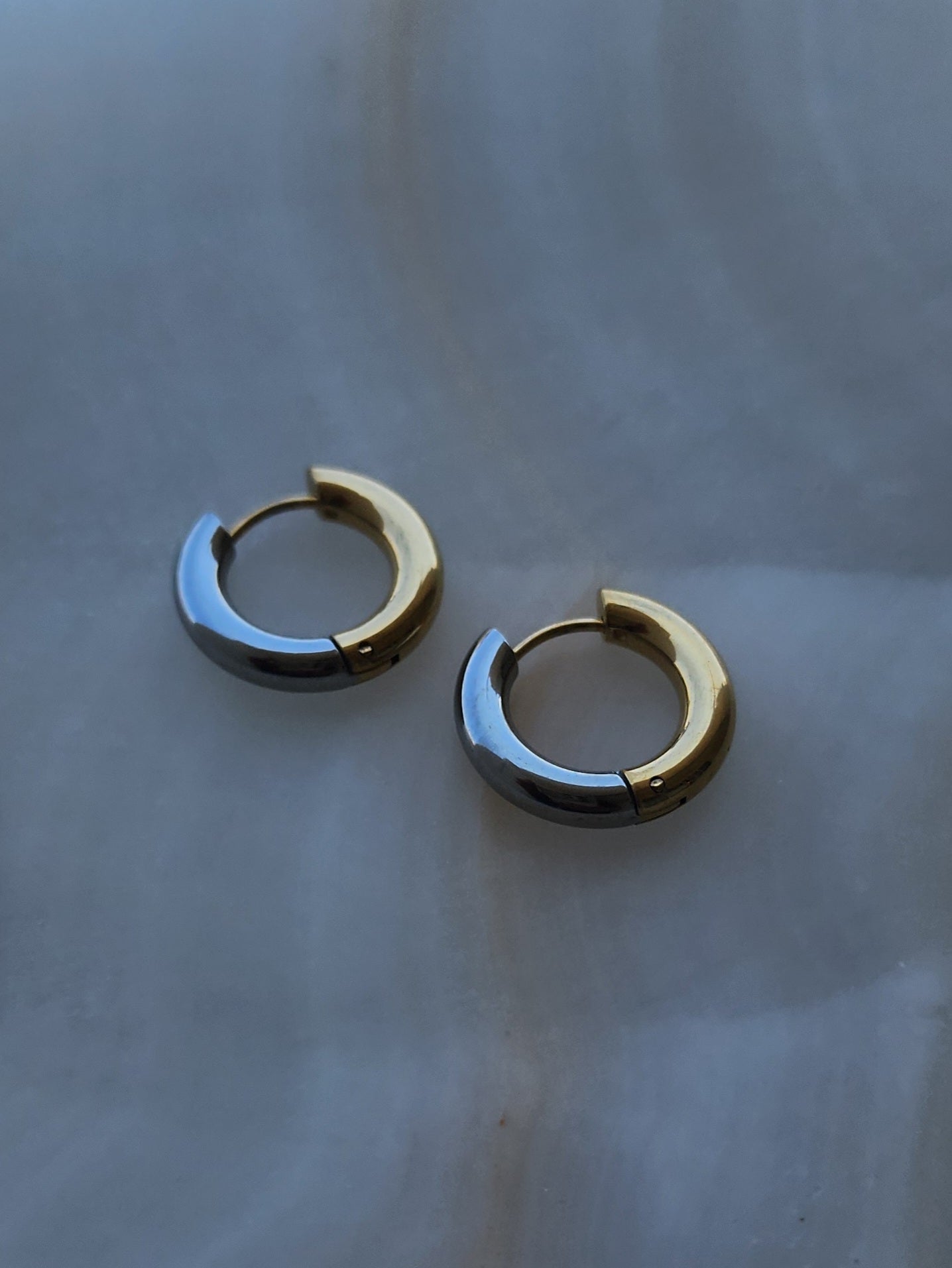 Two-tone Hoop Earrings