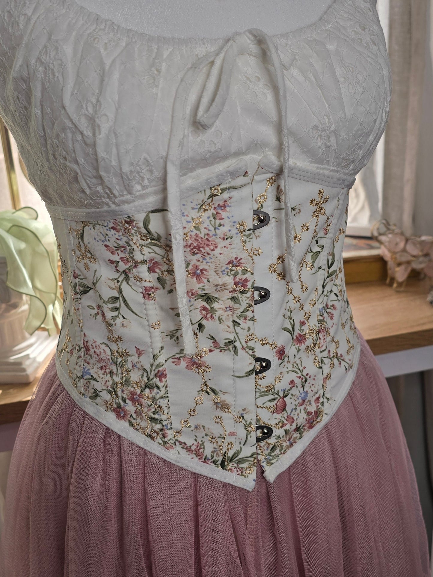 Fairy garden lace up waist corset