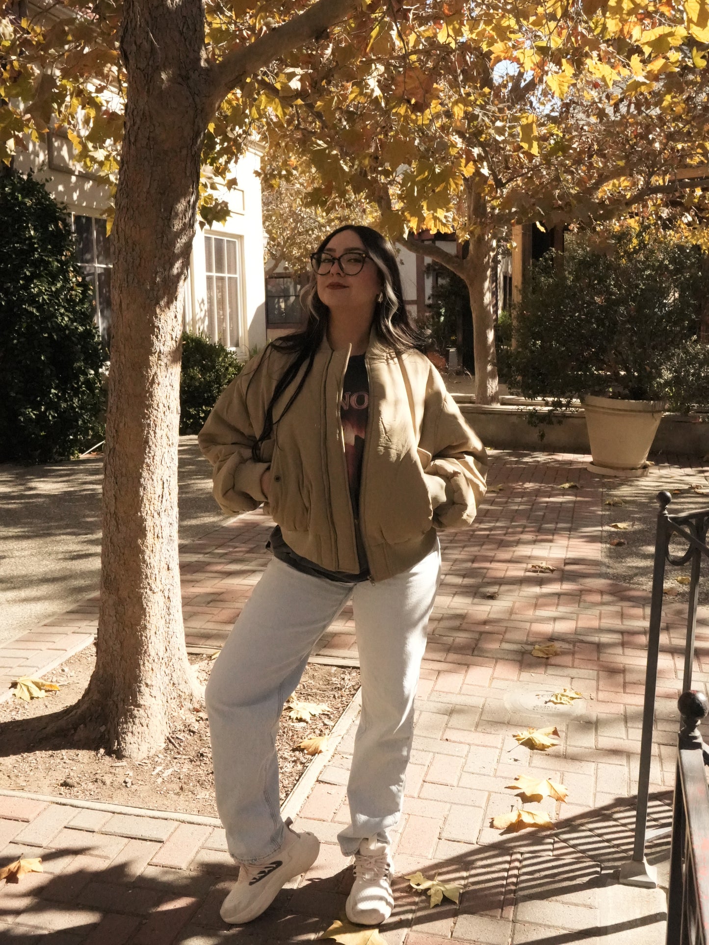 Frosted  Forest oversized bomber jacket