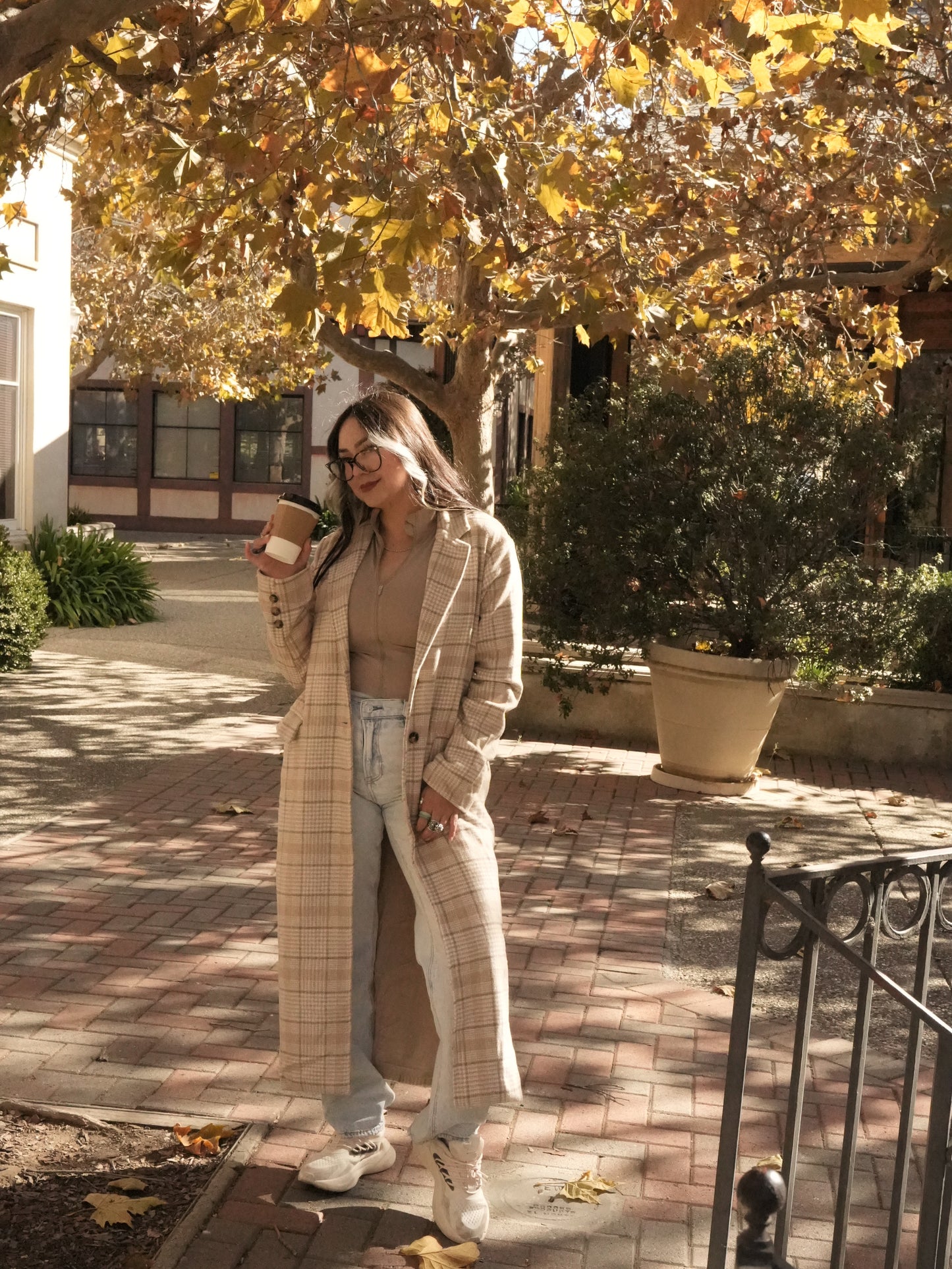 Crema de nuez zip jacket