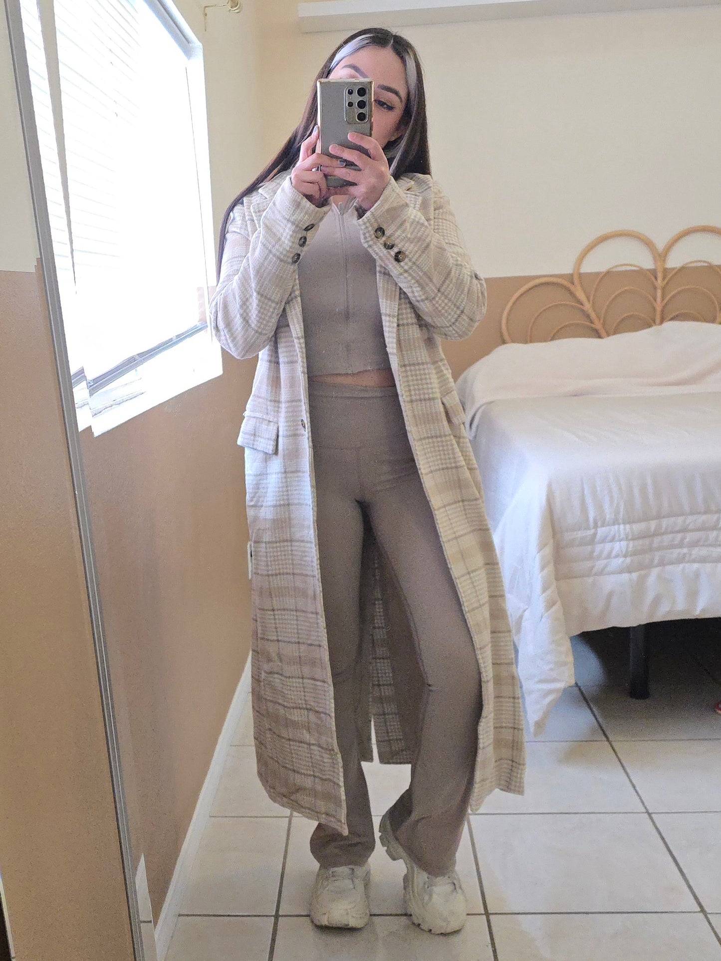 Crema de nuez zip jacket