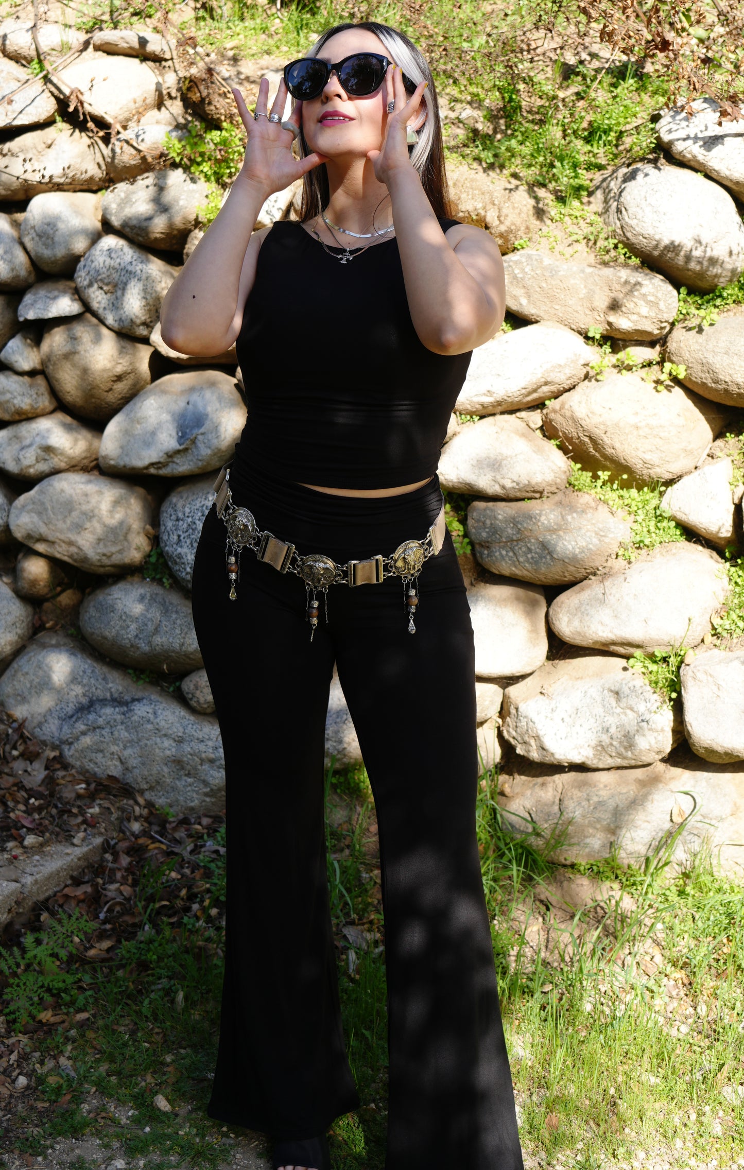 Black onyx flared pants set