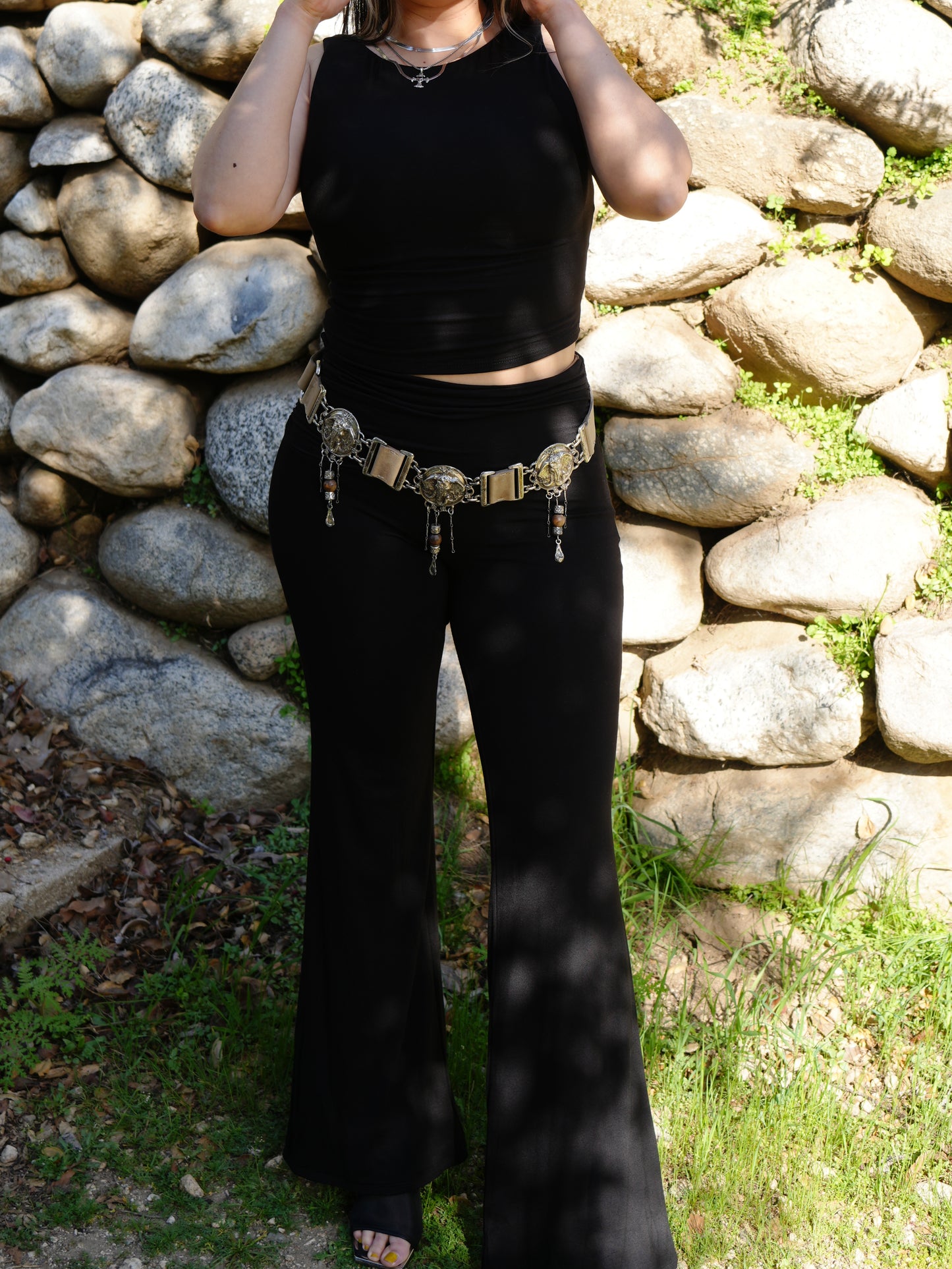 Black onyx flared pants set