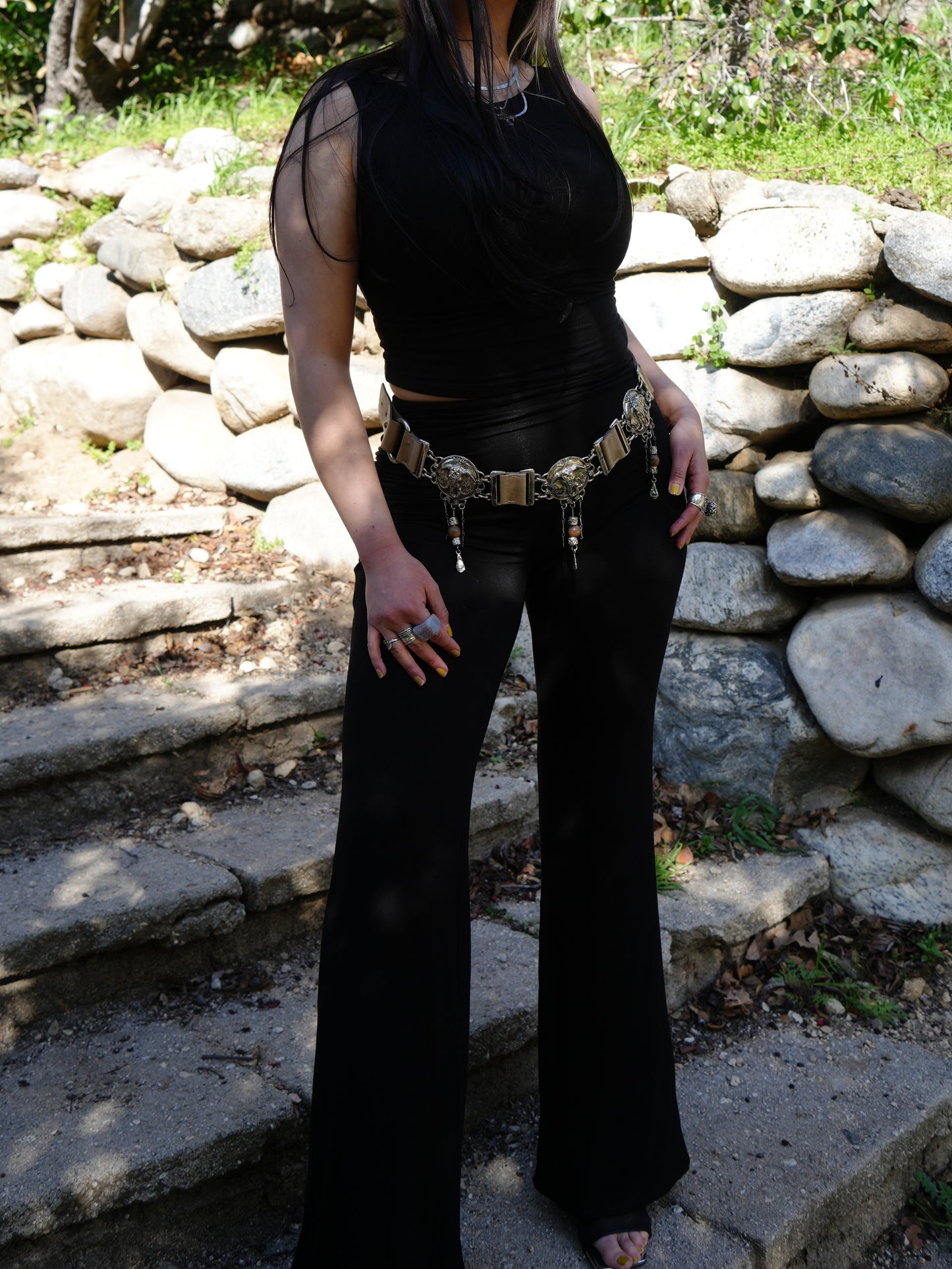 Black onyx flared pants set