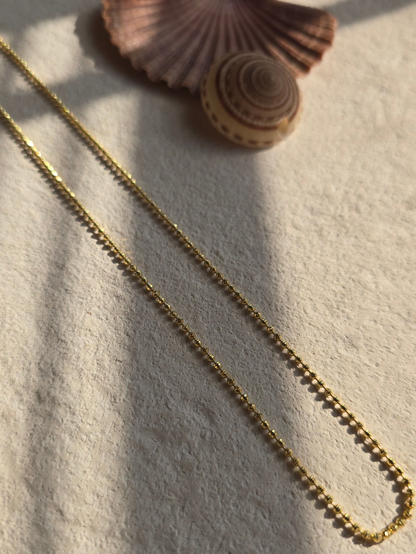 Golden Disco Ball Necklace | Italian Sterling Silver