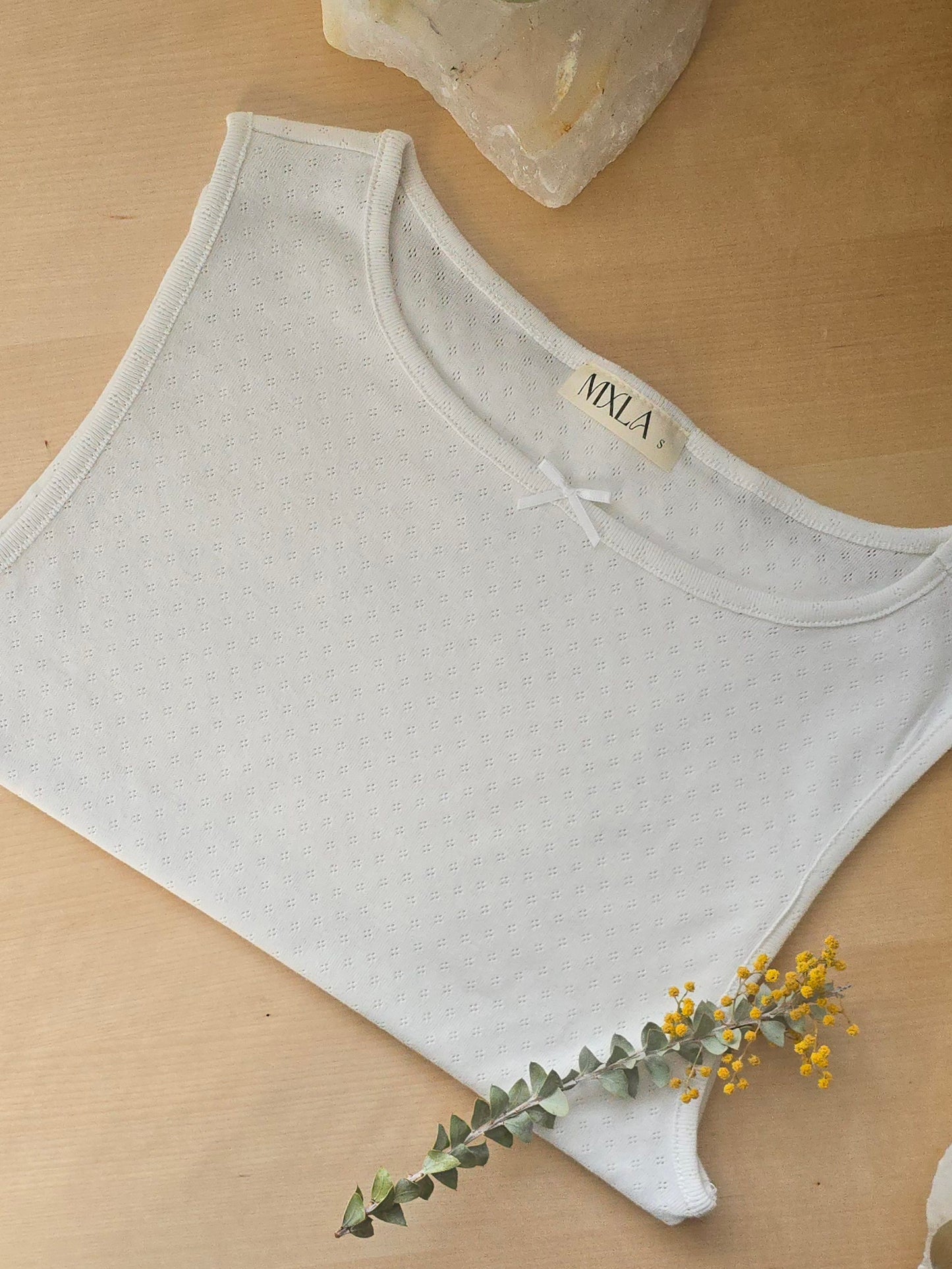 Cotton Pointelle Tank