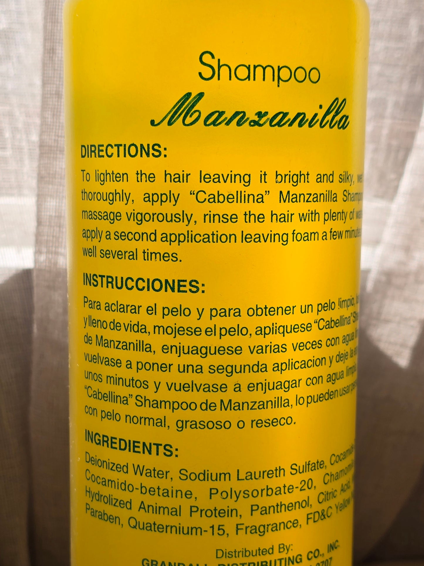 Chamomile Manzanilla Lightening Shampoo 32 oz.