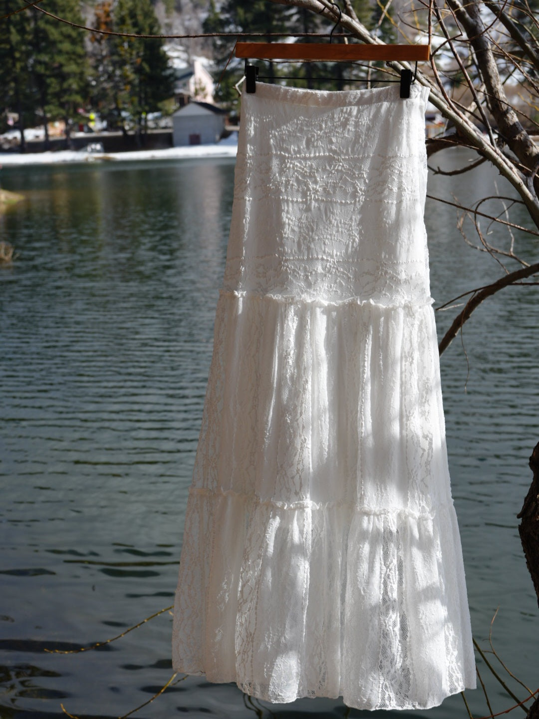 Desert lace maxi skirt