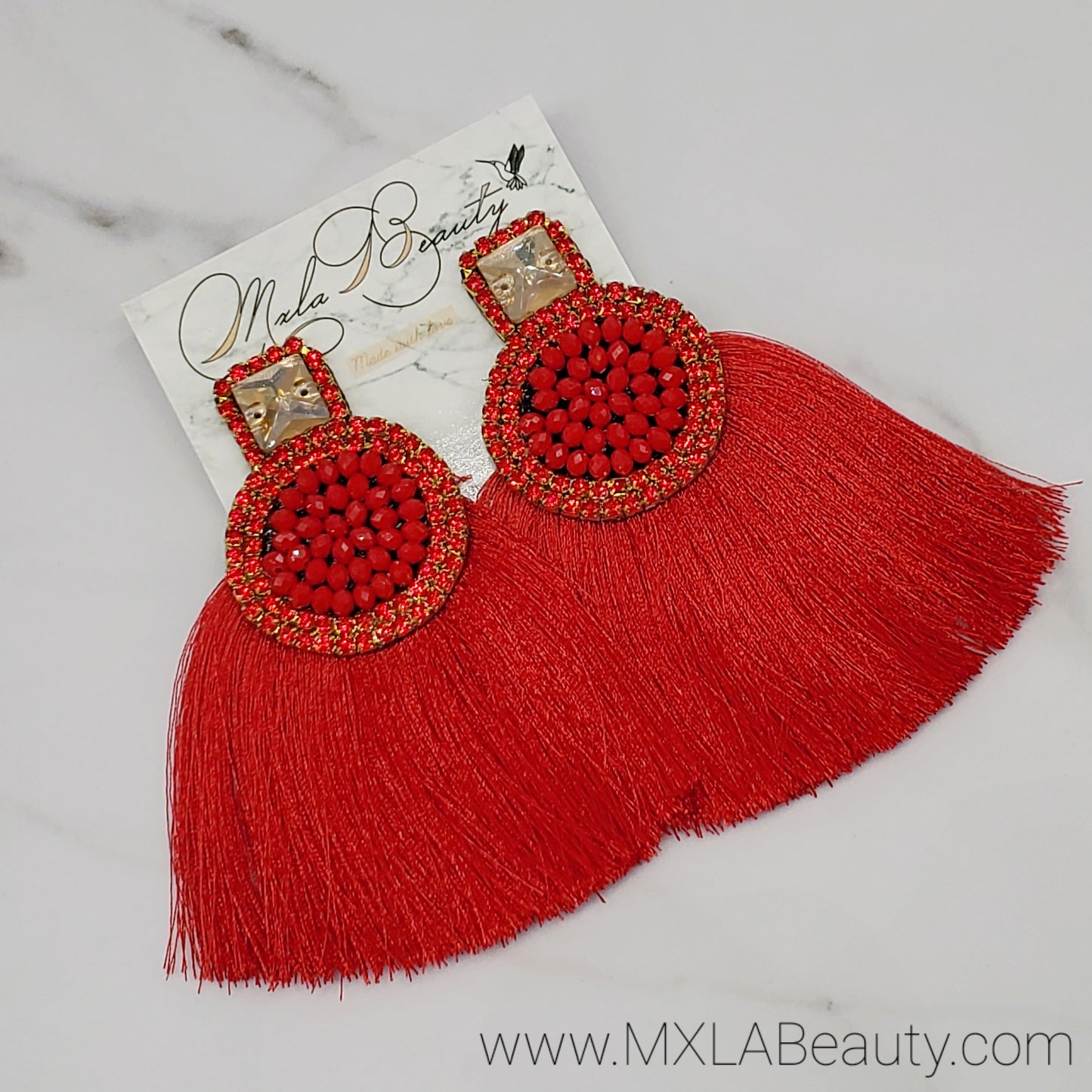 Valentina - Crystal Tassel Earrings