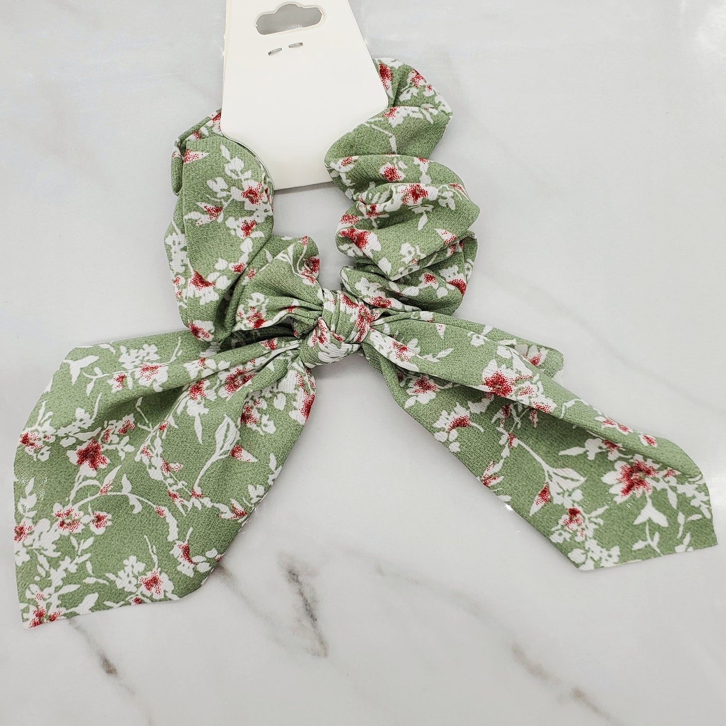 Floral Bow Scrunchie