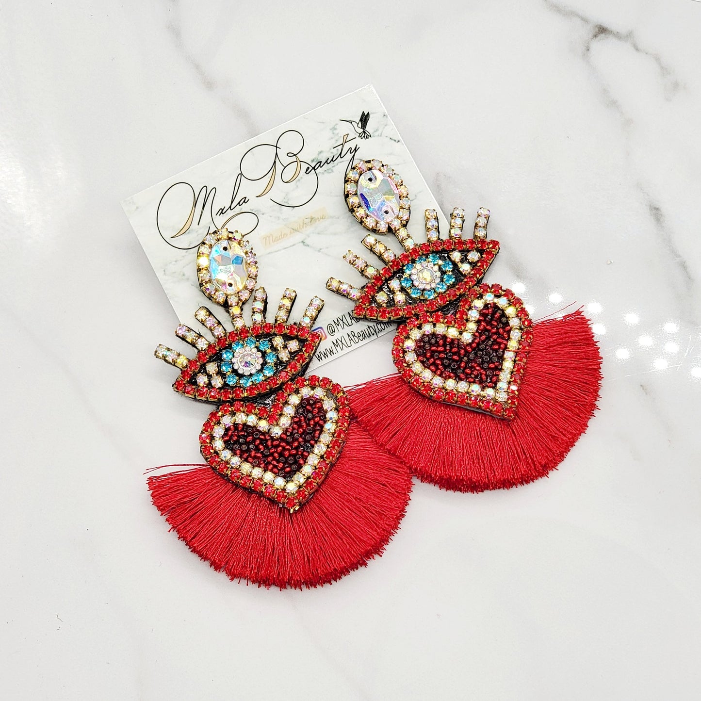Corazón Mió▪︎Red Crystal Earrings