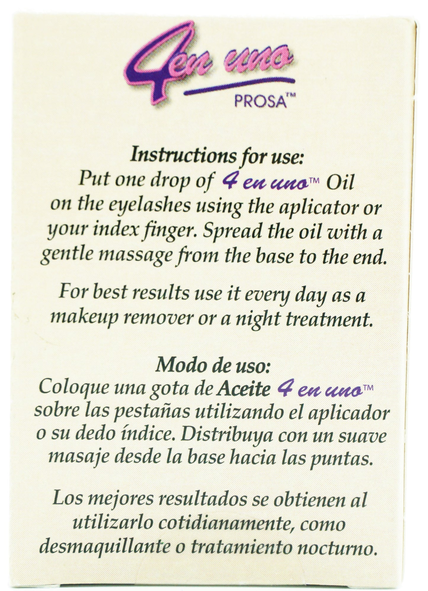 PROSA Grow your lashes 4 in 1 Lash Oil