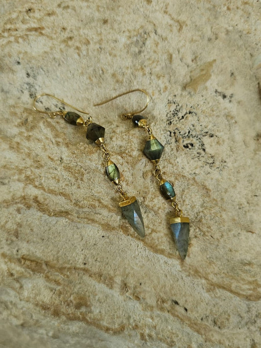 Labradorite earrings