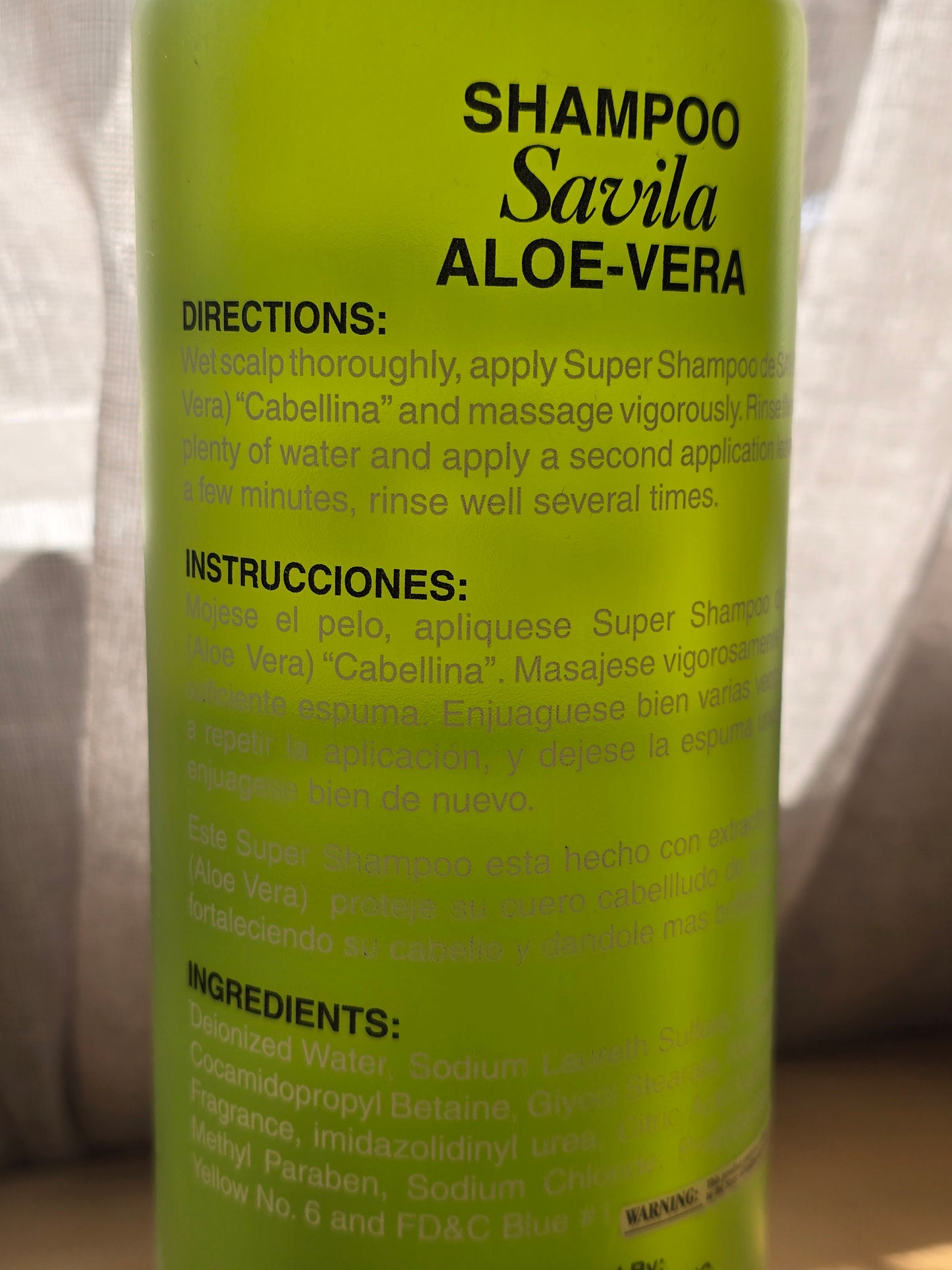 Aloe vera shampoo 32 oz.