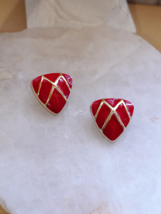 Vintage Red Earrings