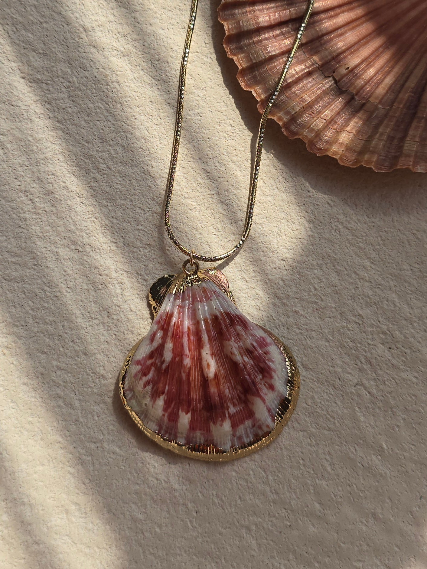 Calico Seashell Necklace | .925 Sterling Silver