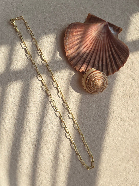 Diamante Paperclip Necklace | Italian Sterling Silver