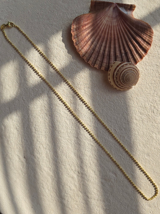 Golden Disco Ball Necklace | Italian Sterling Silver