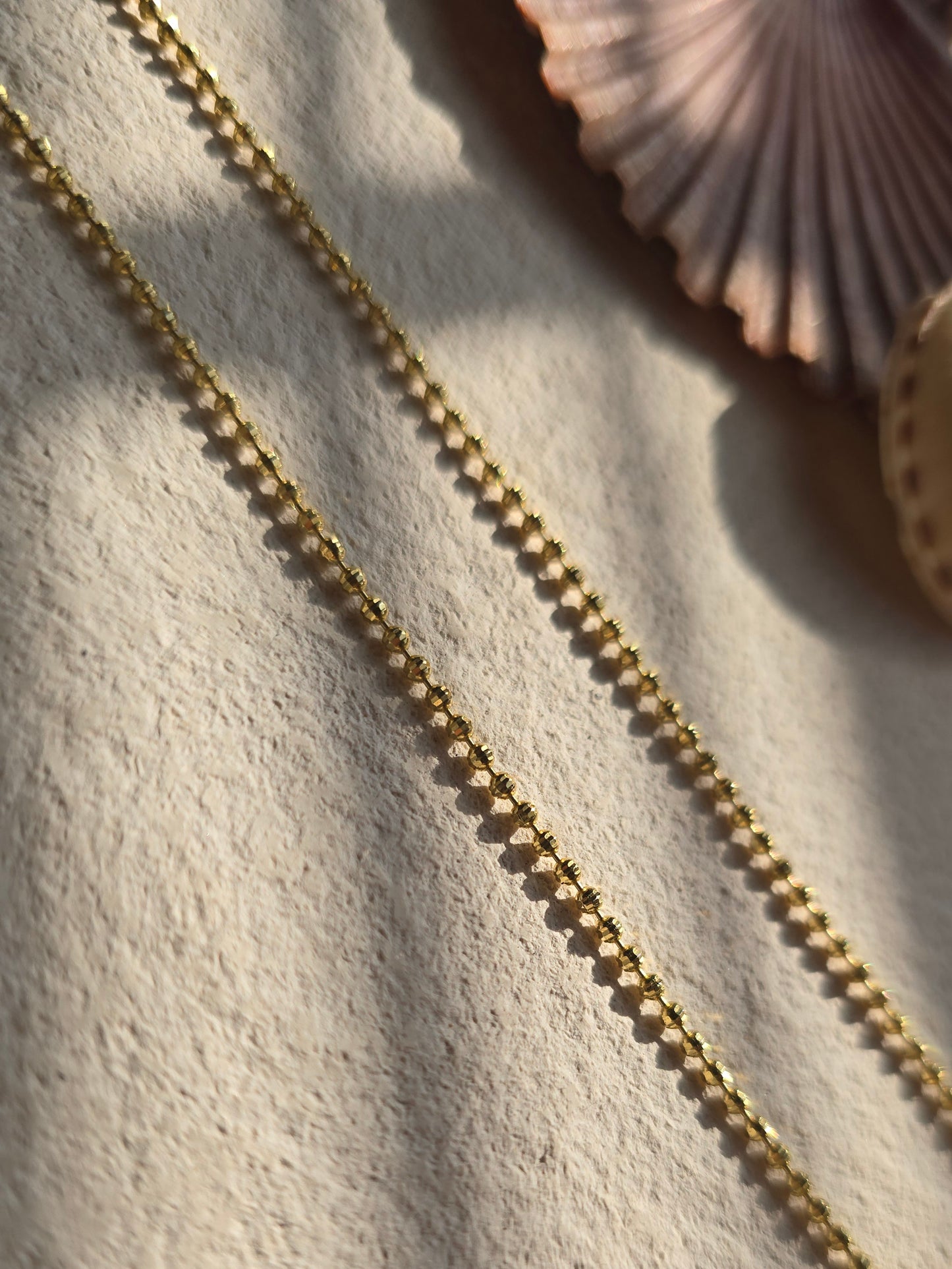Golden Disco Ball Necklace | Italian Sterling Silver