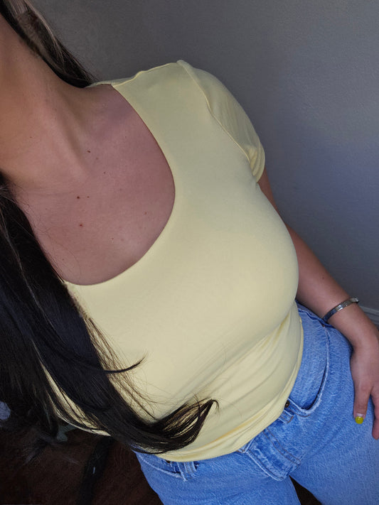 Lovin' The Crew Top | Lemon Yellow