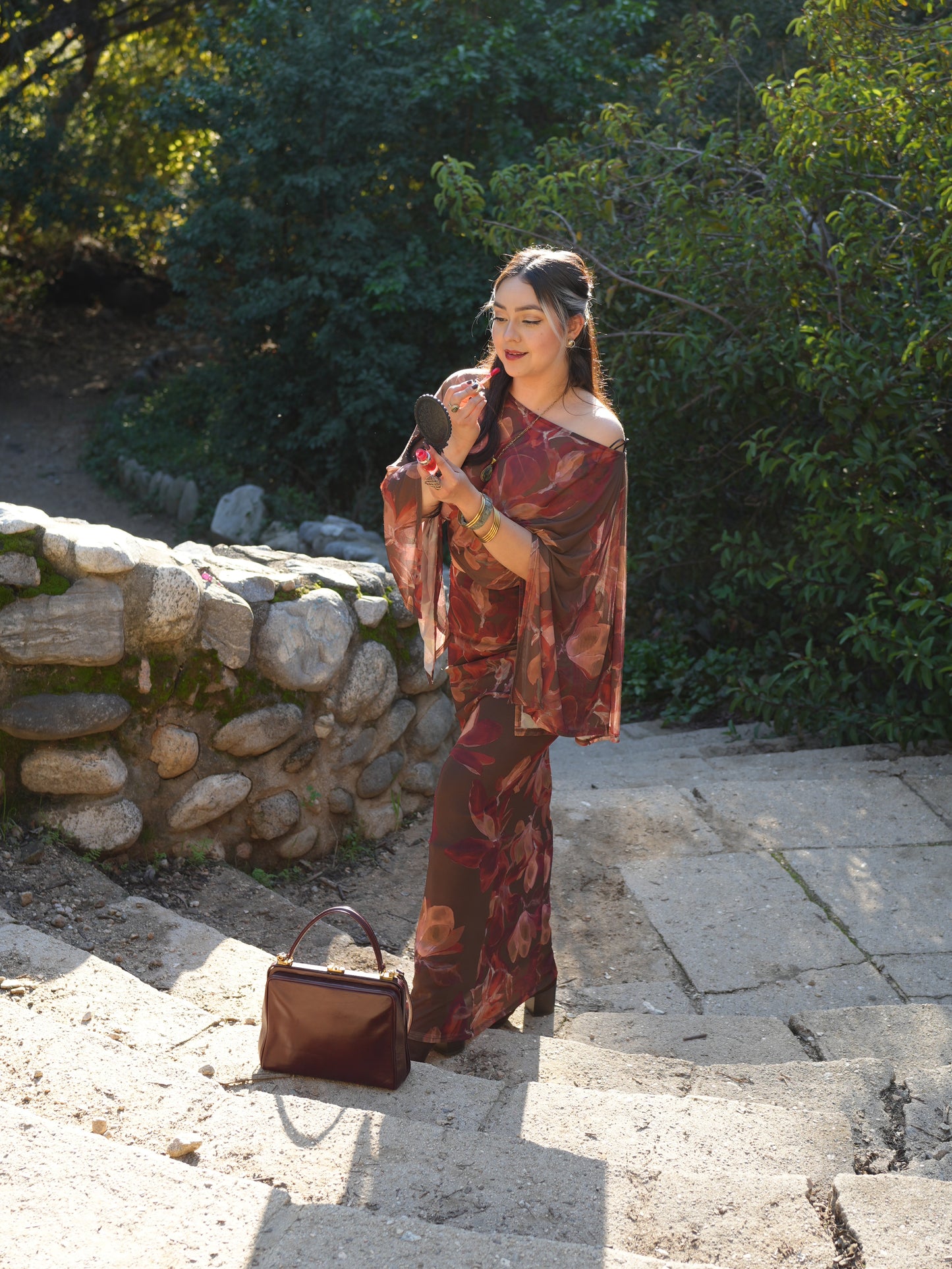 Autumn Floral Maxi Skirt