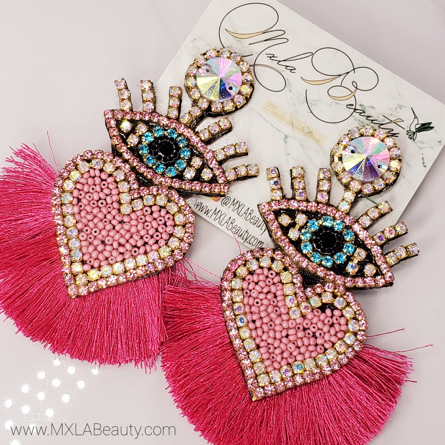 Corazón Mió▪︎Pink Crystal Earrings