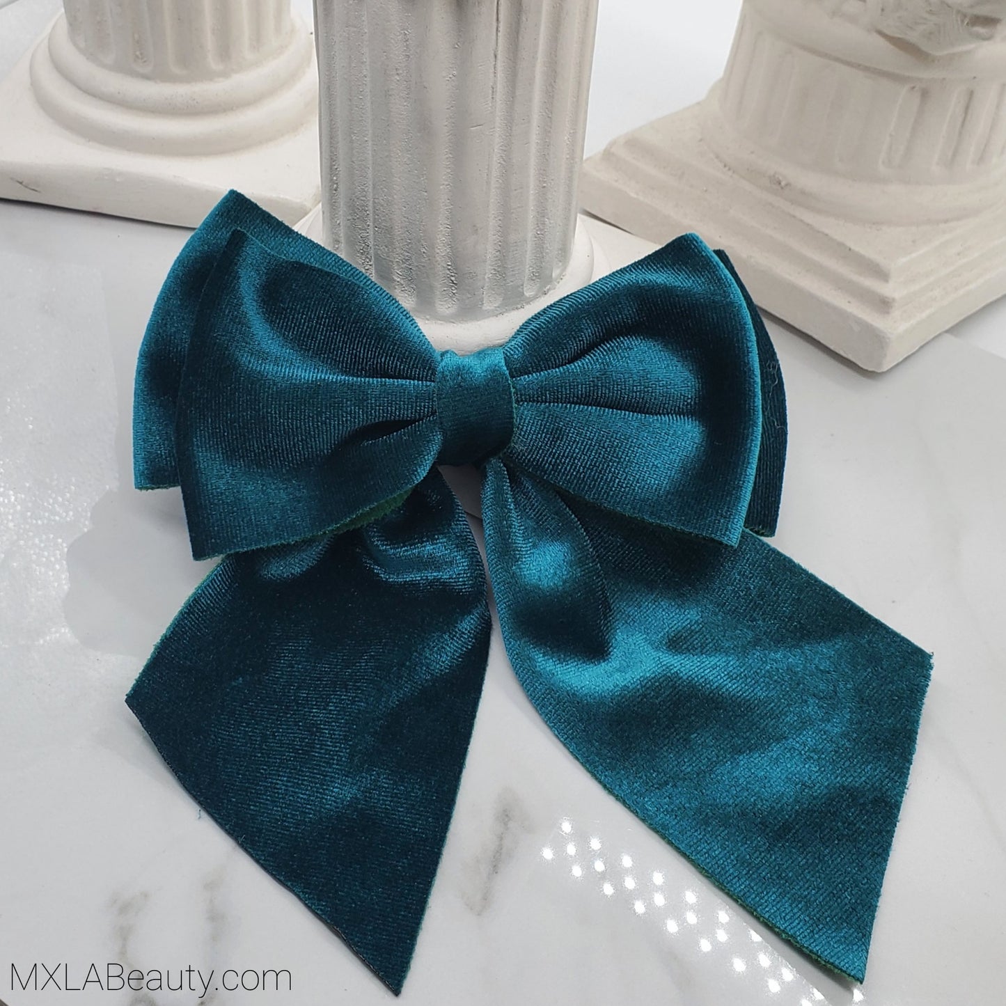 Velvet Love Hair Bow| Teal