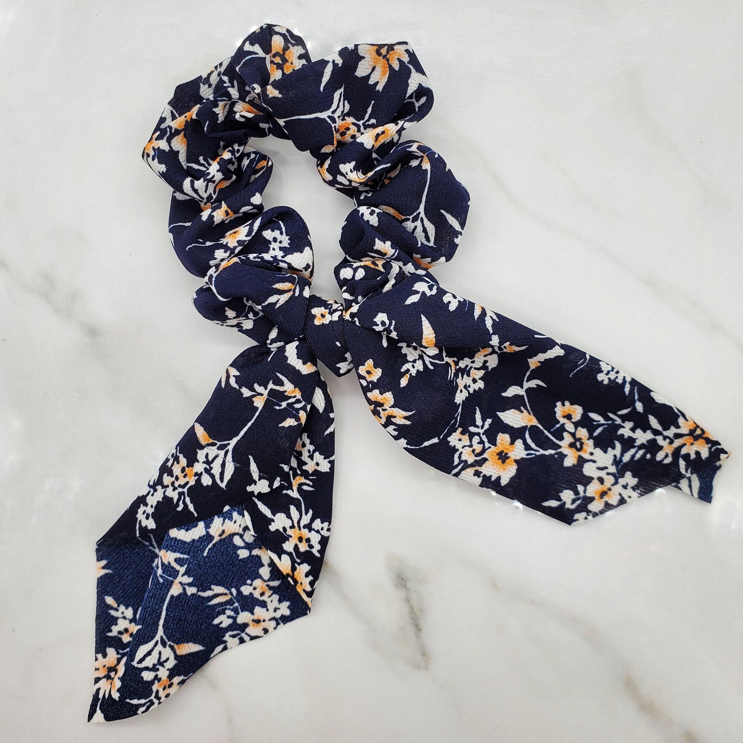 Floral Bow Scrunchie