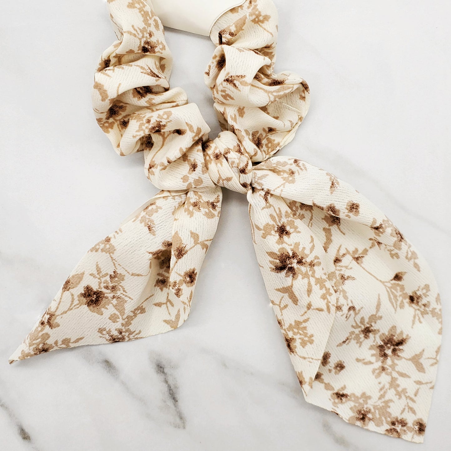 Floral Bow Scrunchie